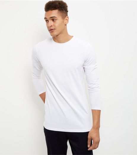 White Long Sleeve T-Shirt | New Look