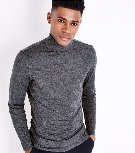 Grey Roll Neck Long Sleeve Top | New Look