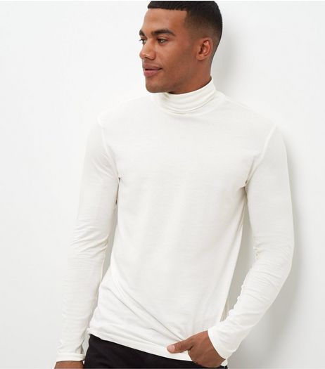 Cream Roll Neck Long Sleeve Top | New Look