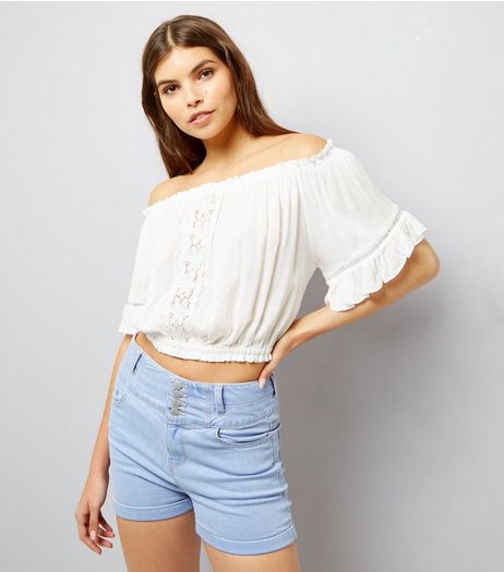 Blue High Waist Denim Shorts | New Look