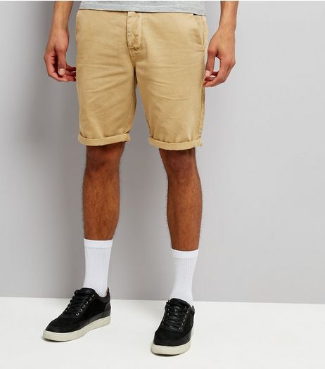 Stone Slim Leg Chino Shorts | New Look