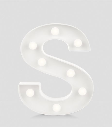 White LED Letter S Light | New Look