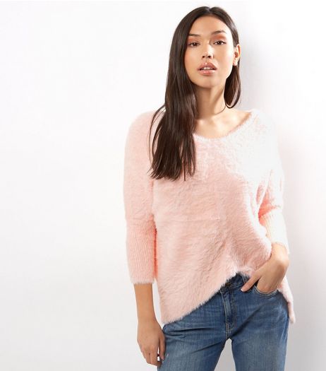 Blue Vanilla Pink Split Front Jumper | New Look