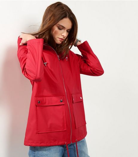 Red Matte Anorak | New Look