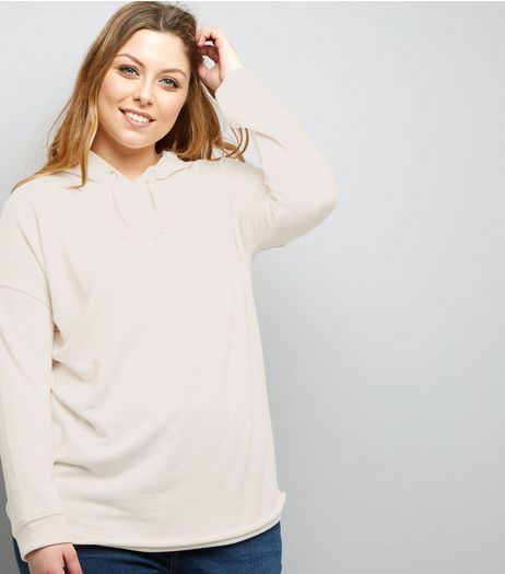 Curves Cream Hoodie | New Look