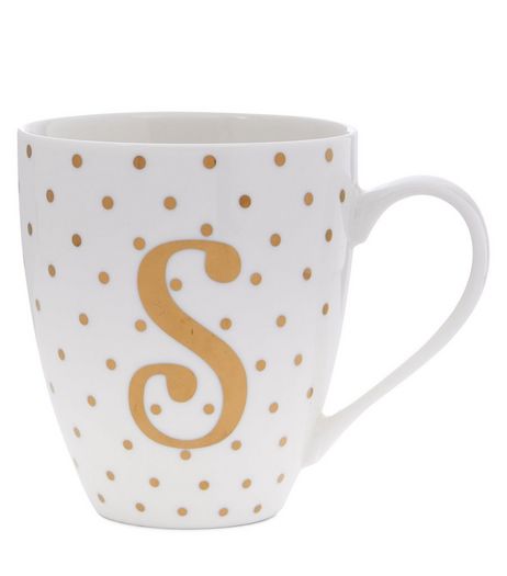 White S Initial Mug | New Look