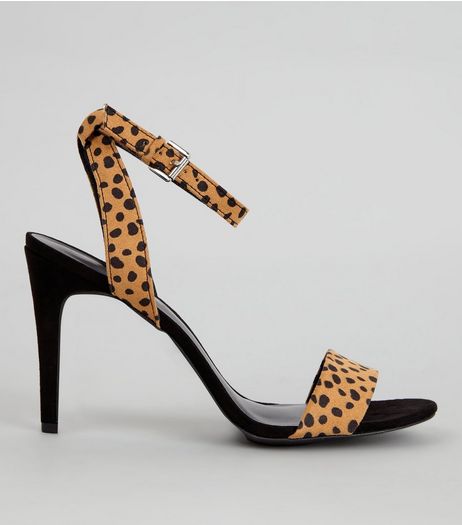 Brown Leopard Print Ankle Strap Heels | New Look