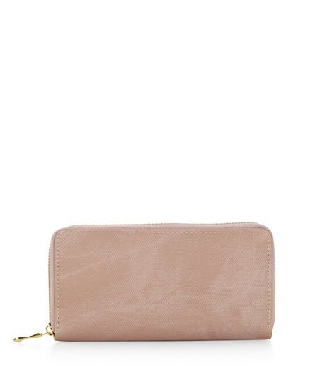 Pink Denim Zip Around Purse | New Look