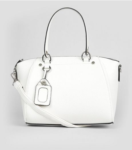 White Mini Bowler Bag | New Look