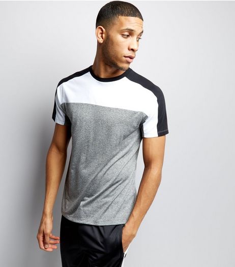 Grey Colour Block Short Sleeve T-Shirt | New Look