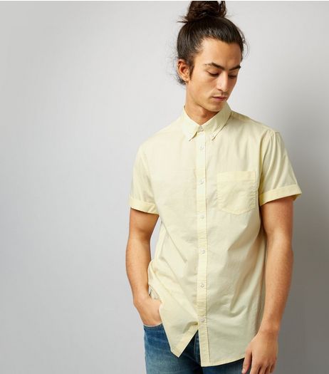 Yellow Cotton Short Sleeve Shirt | New Look