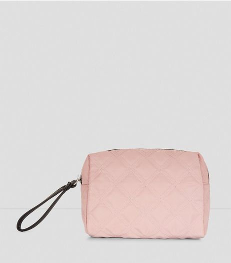 Pink Quilted Make Up Bag | New Look