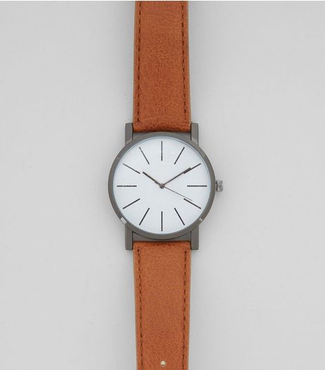 Brown Leather-Look Watch | New Look