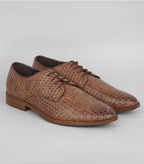 Brown Woven Derby Shoes | New Look
