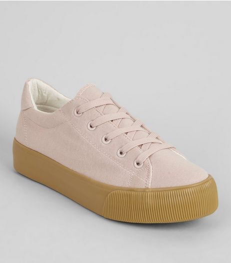 Pink Platform Rubber Sole Trainers | New Look