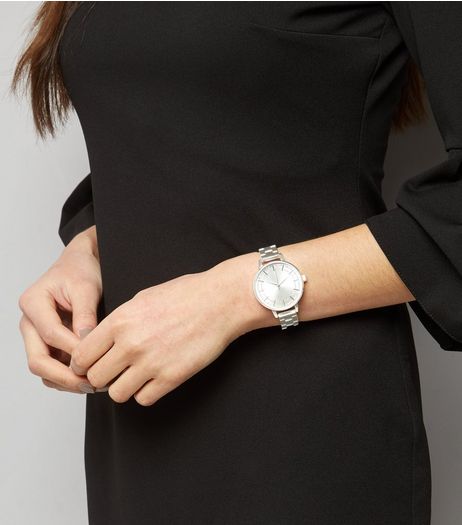 Silver Crystal Face Sports Watch | New Look