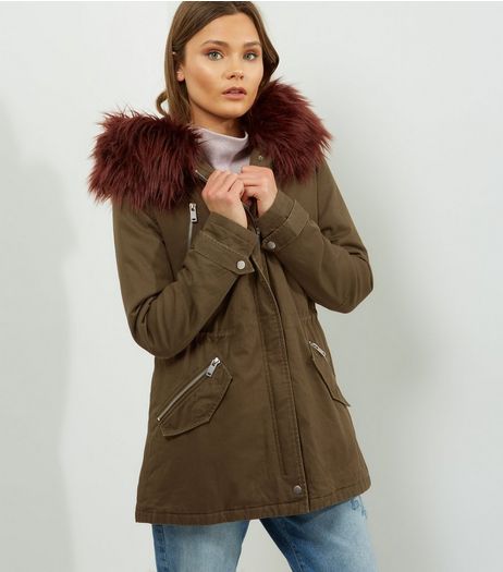 Parka Coats | Khaki, Fur Lined & Waterproof | New Look