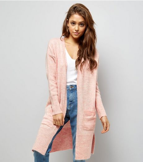 Shell Pink Ribbed Cardigan | New Look