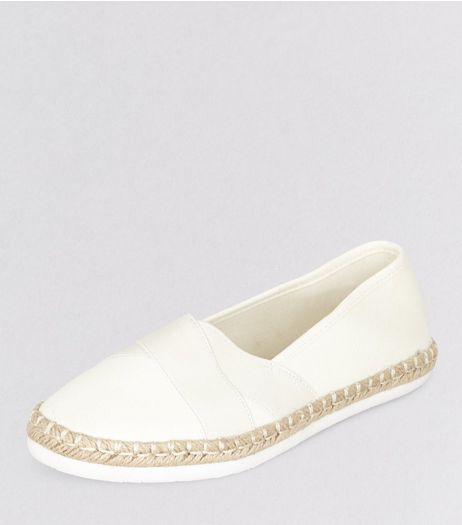 White Elasticated Top Espadrilles | New Look