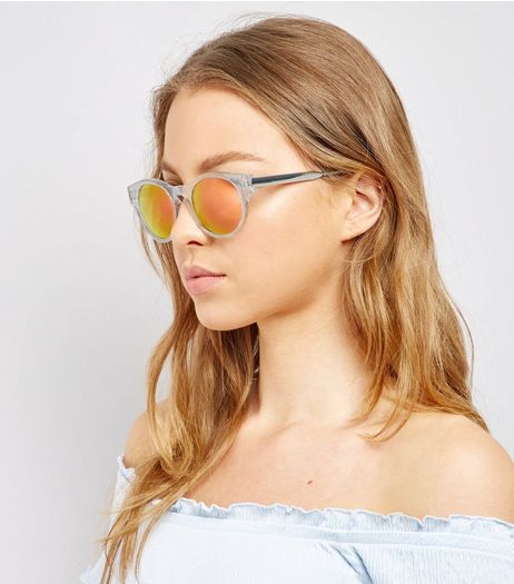 Transparent Holographic Lense Sunglasses | New Look