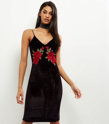 new look cameo rose black dress