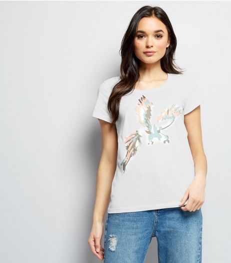 Noisy May White Bird Print T-Shirt | New Look