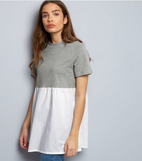 Noisy May White Colour Block Top | New Look