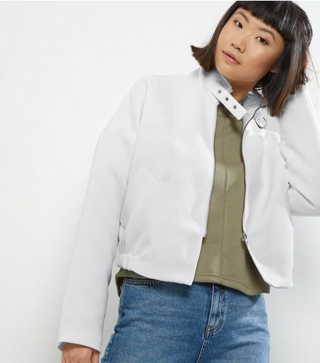 Noisy May White Biker Jacket | New Look