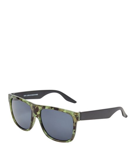 Khaki Camo Print Sunglasses | New Look
