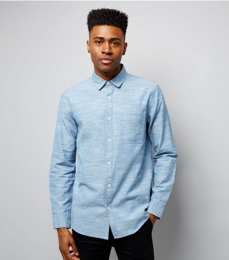Blue Chambray Long Sleeve Shirt | New Look