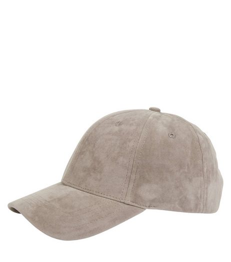 Grey Suedette Cap | New Look
