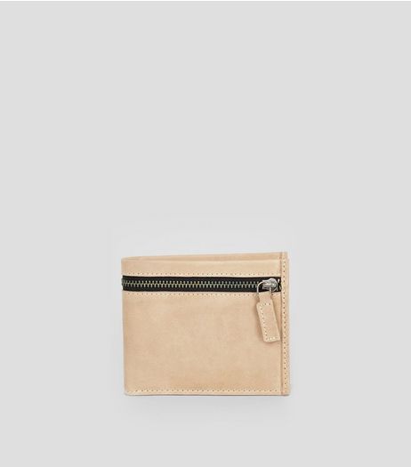 Stone Leather Zip Around Wallet | New Look