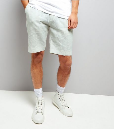 Off White Linen Tailored Shorts | New Look