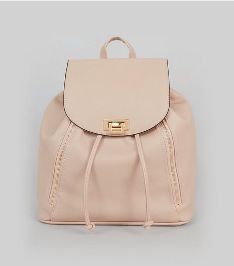 Pink Flip Lock Backpack | New Look