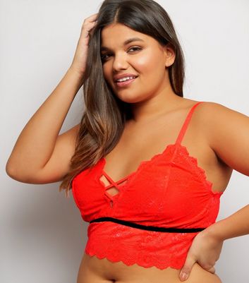 Women's Plus Size Red Strappy Sophie Bralette