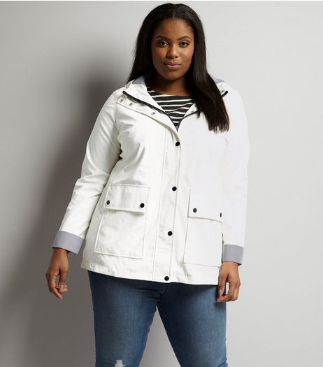 Curves White Matte Anorak | New Look