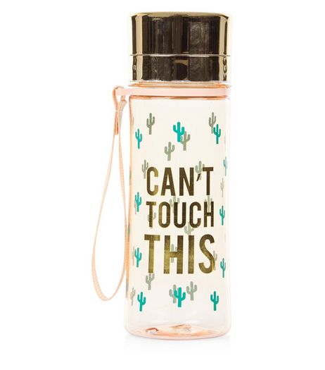 Pink Cactus Print Water Bottle | New Look