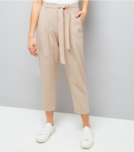 Stone Tie Waist Trousers | New Look