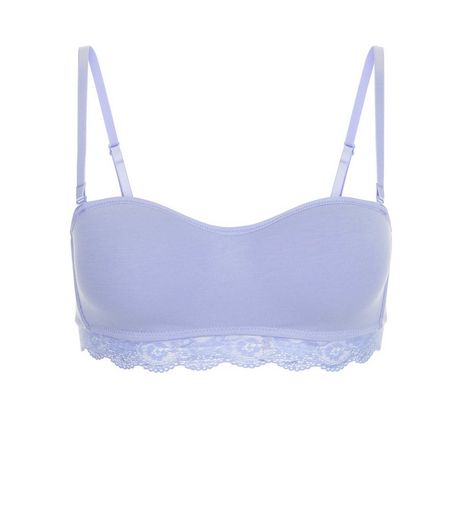 Teens Lilac Lace Trim Bandeau | New Look