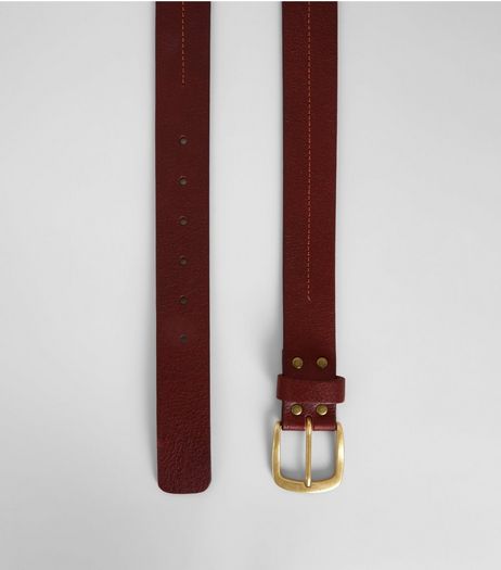 Brown Leather Stitch Detail Belt | New Look