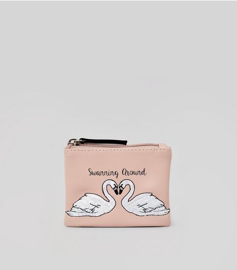 Pink Swanning Around Coin Purse | New Look