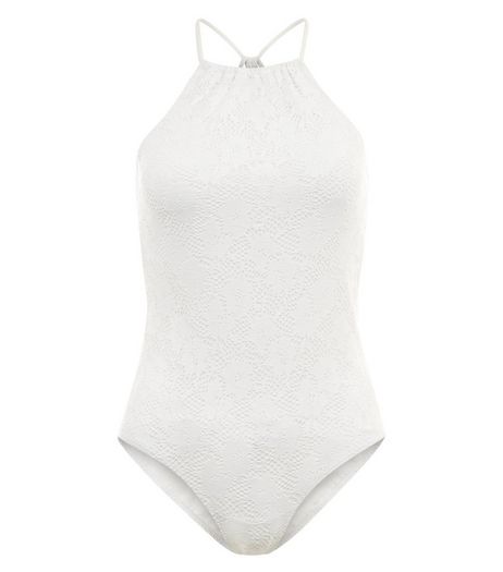 Teens White Crochet Swimsuit | New Look