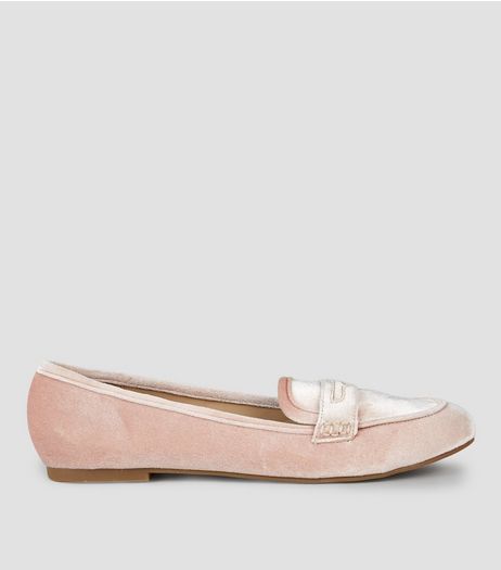 Pink Velvet Loafers | New Look