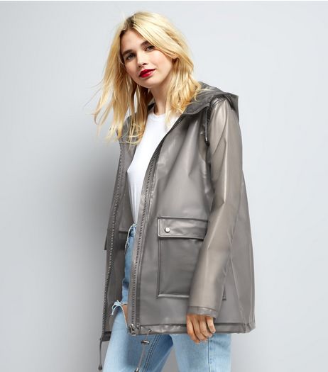 Grey Transparent Anorak | New Look