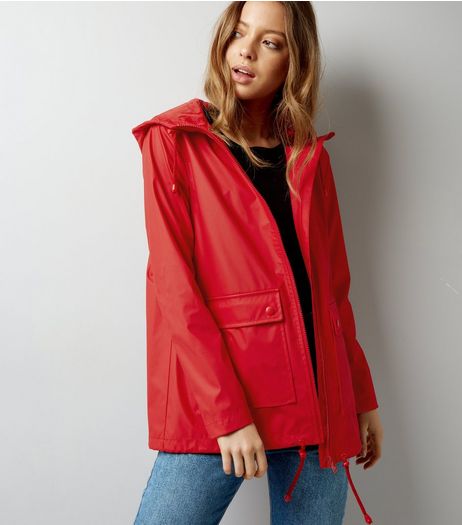 Red Matte Anorak | New Look