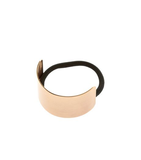 Rose Gold Curved Plate Hairband | New Look