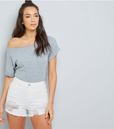 White Ripped Denim Shorts | New Look