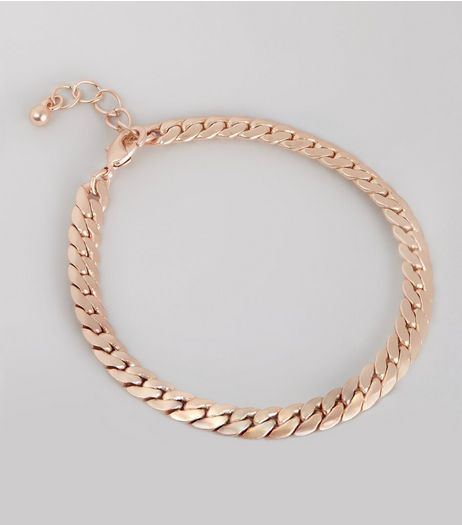 Rose Gold Chain Bracelet | New Look