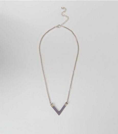 Silver Triangle Necklace | New Look