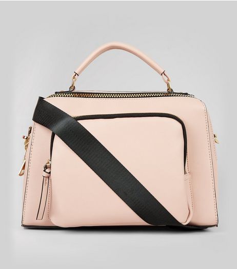Pink Chunky Zip Luggage Bag | New Look